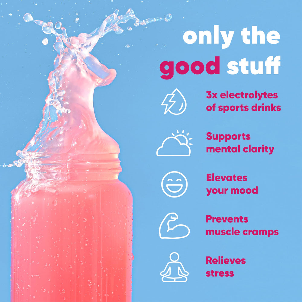 IQMIX raspberry lemonade packet helps hydration during workouts and daily routines.