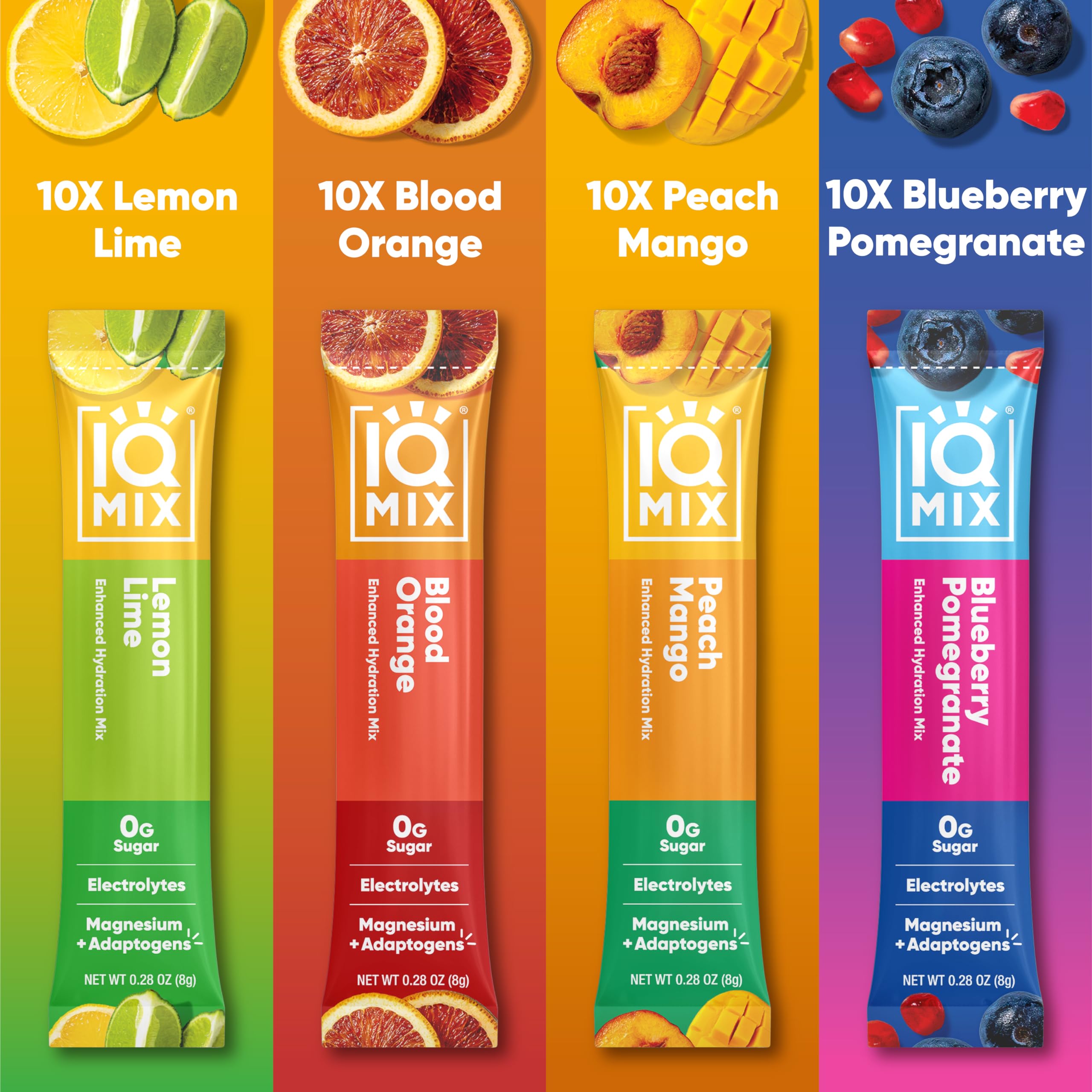 IQMIX single-serve sticks ready to mix for workouts and travel.