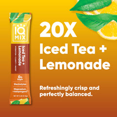 IQMIX stick dissolving in water for easy on-the-go hydration.