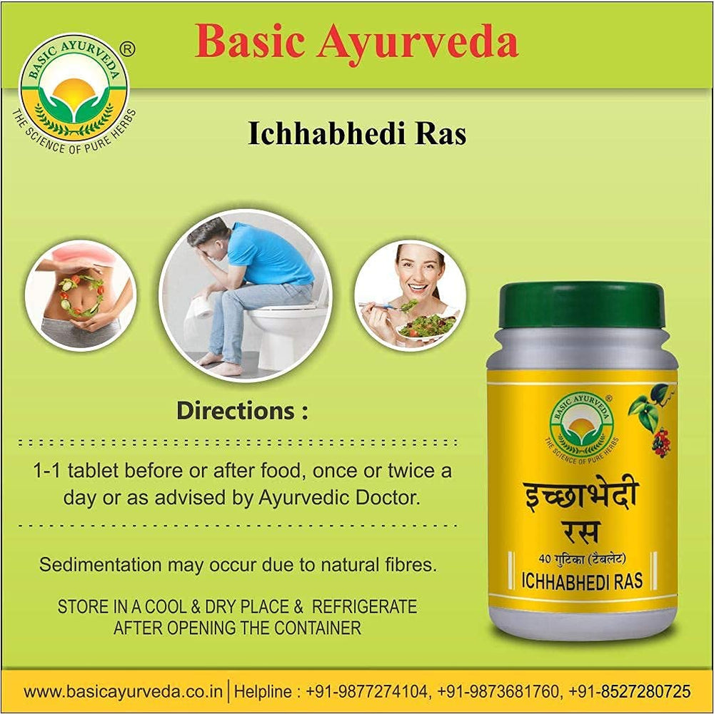iqra Basic Ayurveda Ichhabhedi Ras dosage cup demonstrates easy measurement