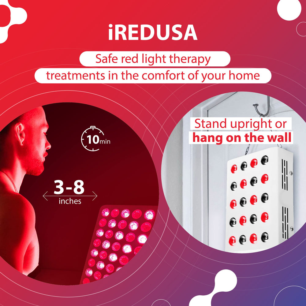 iREDUSA device in use during a 10-minute session for targeted light therapy