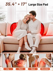 IRELEX red-light therapy mat full back coverage highlights broad reach for torso and legs
