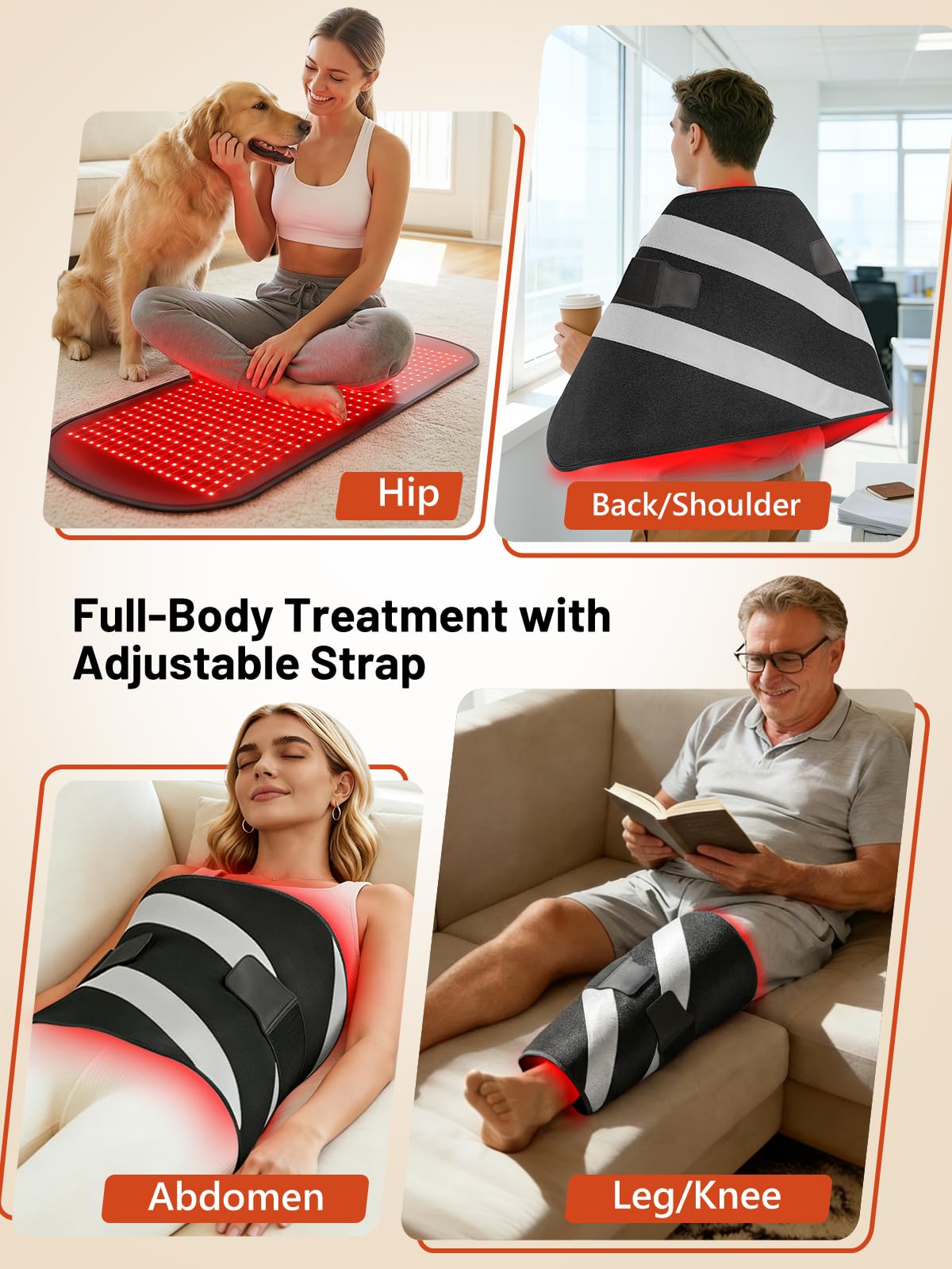 IRELEX red-light therapy mat with modes and timer enables flexible session lengths