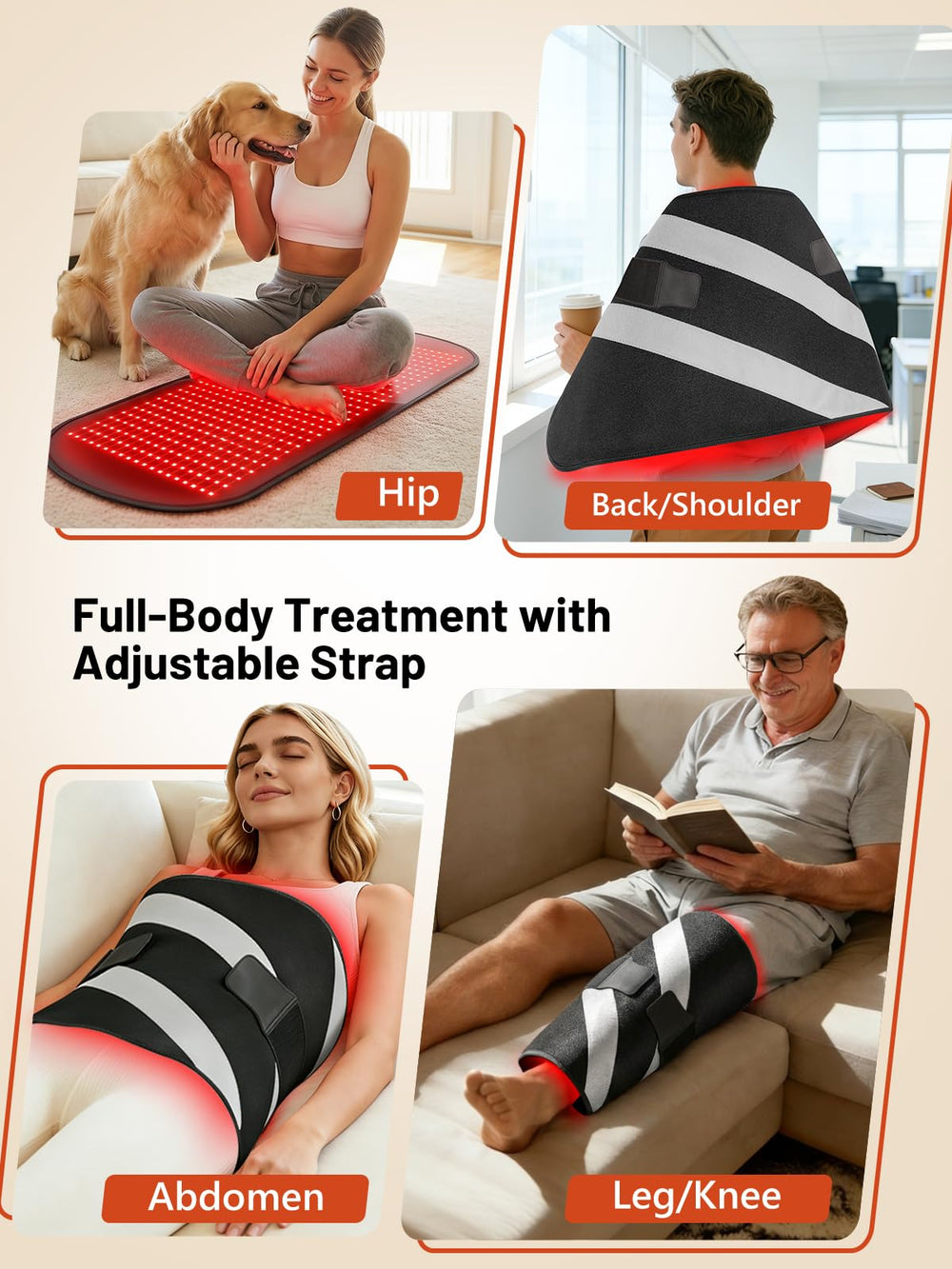 IRELEX red-light therapy mat with modes and timer enables flexible session lengths