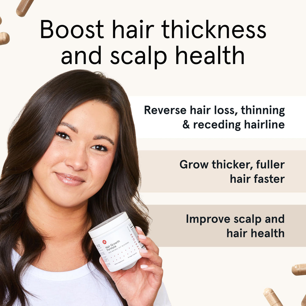 Natural DHT blockers from iRestore include saw palmetto and nettle extracts.