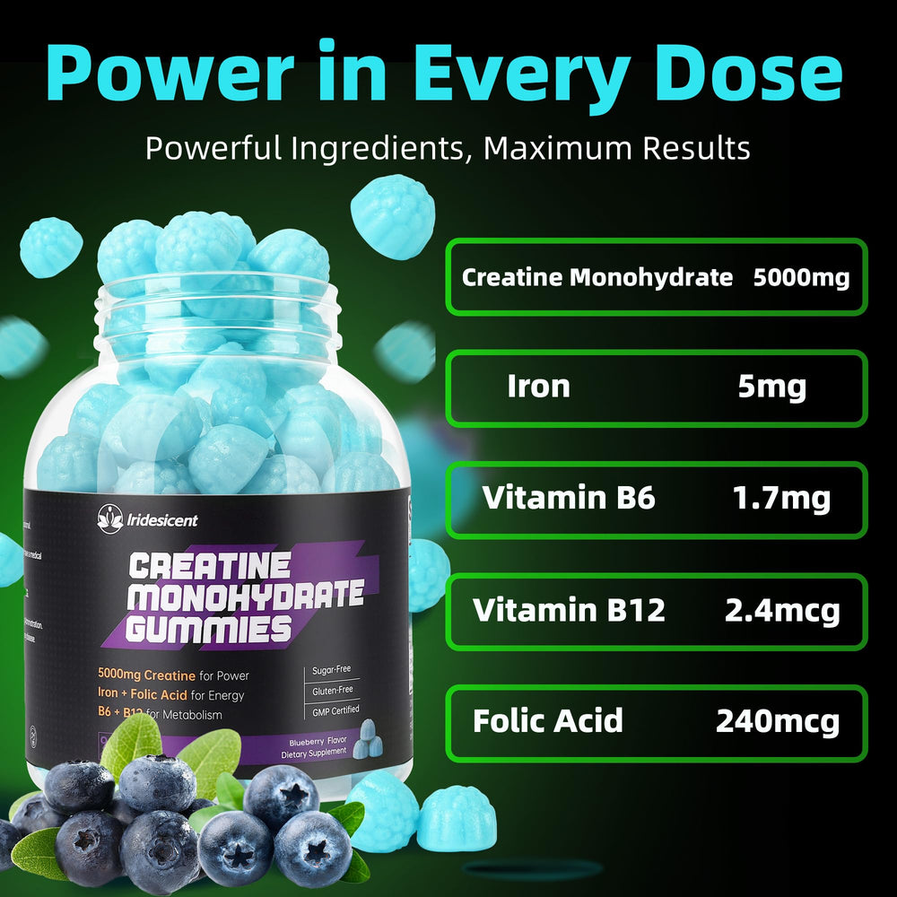 Iridesicent Creatine Gummies sugar-free badge signaling guilt-free supplement choice