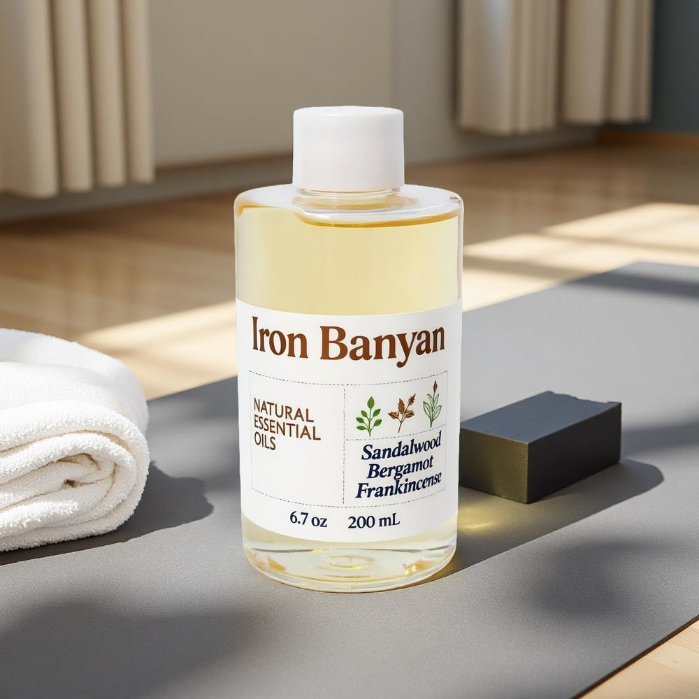 Iron Banyan long-lasting diffusion for bedrooms, living rooms, or offices.