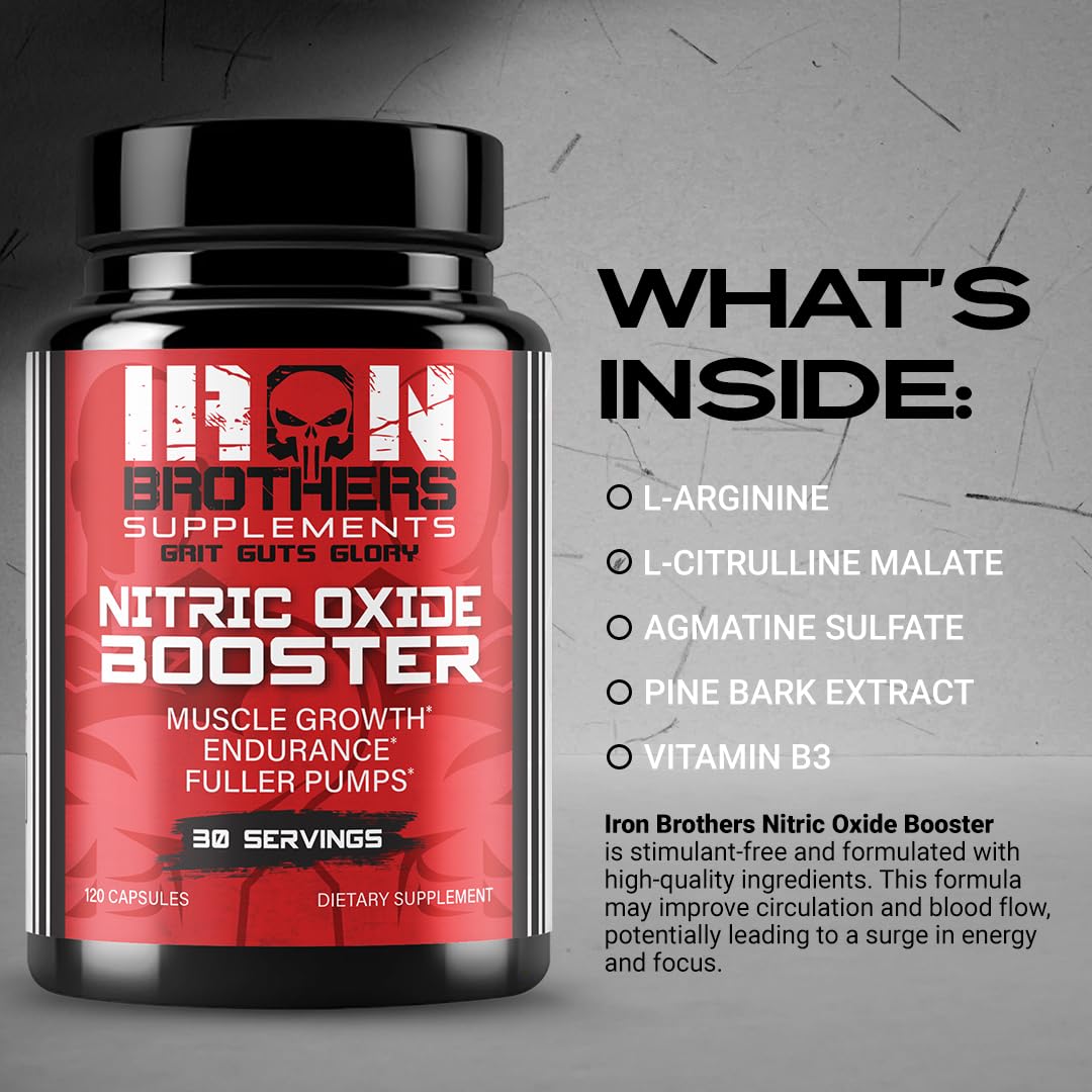 Iron Brothers Pine Bark Extract label emphasizing circulation support