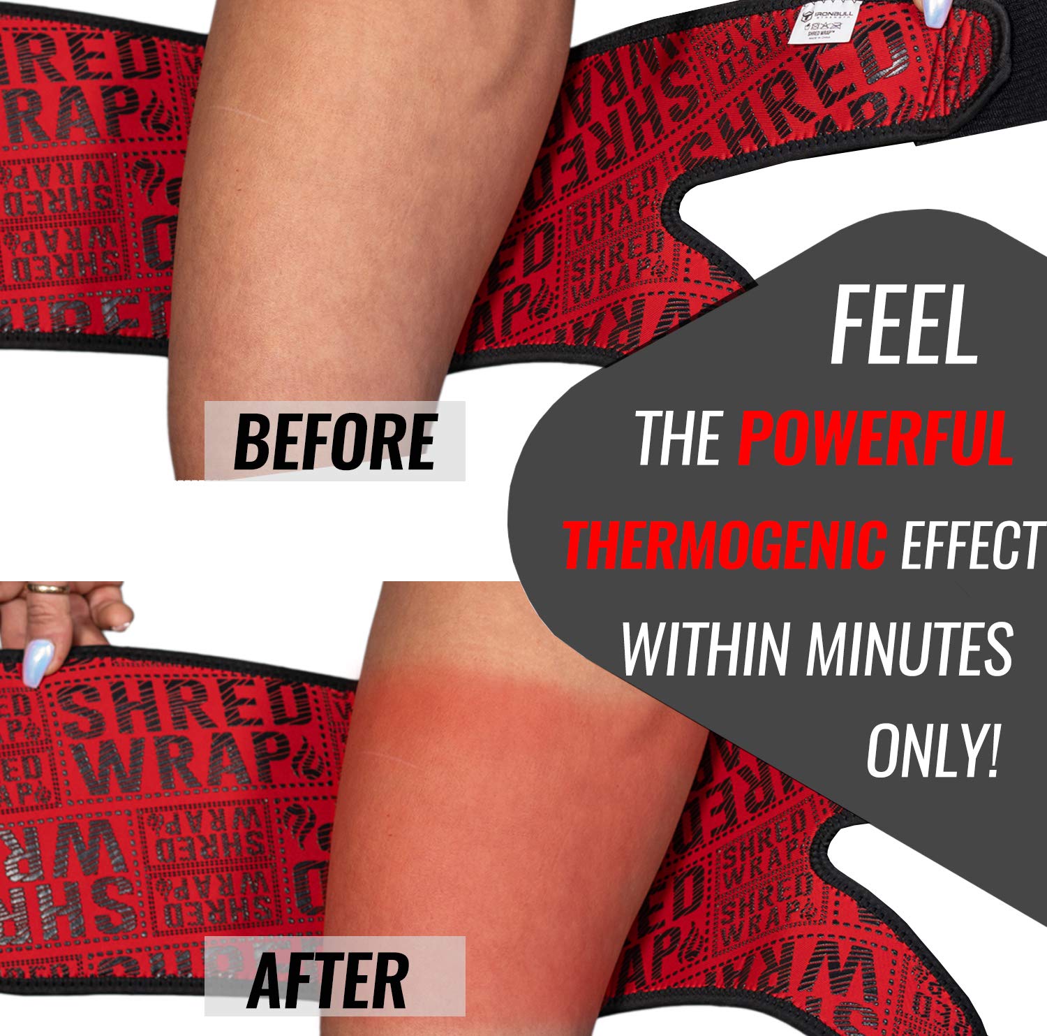 Iron Bull Strength Shred Wraps heat effect may boost warmth and blood flow during workouts.