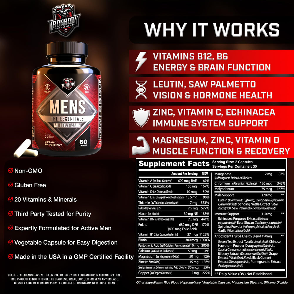 IronBody immune-support ingredients like vitamin C and zinc for immune considerations