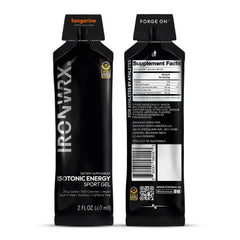 IRONWRX Isotonic Energy Gels Tangerine single-serve pouch ready to sip