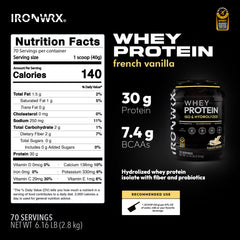 IRONWRX bottle emphasizes probiotic fiber blend for digestion support.