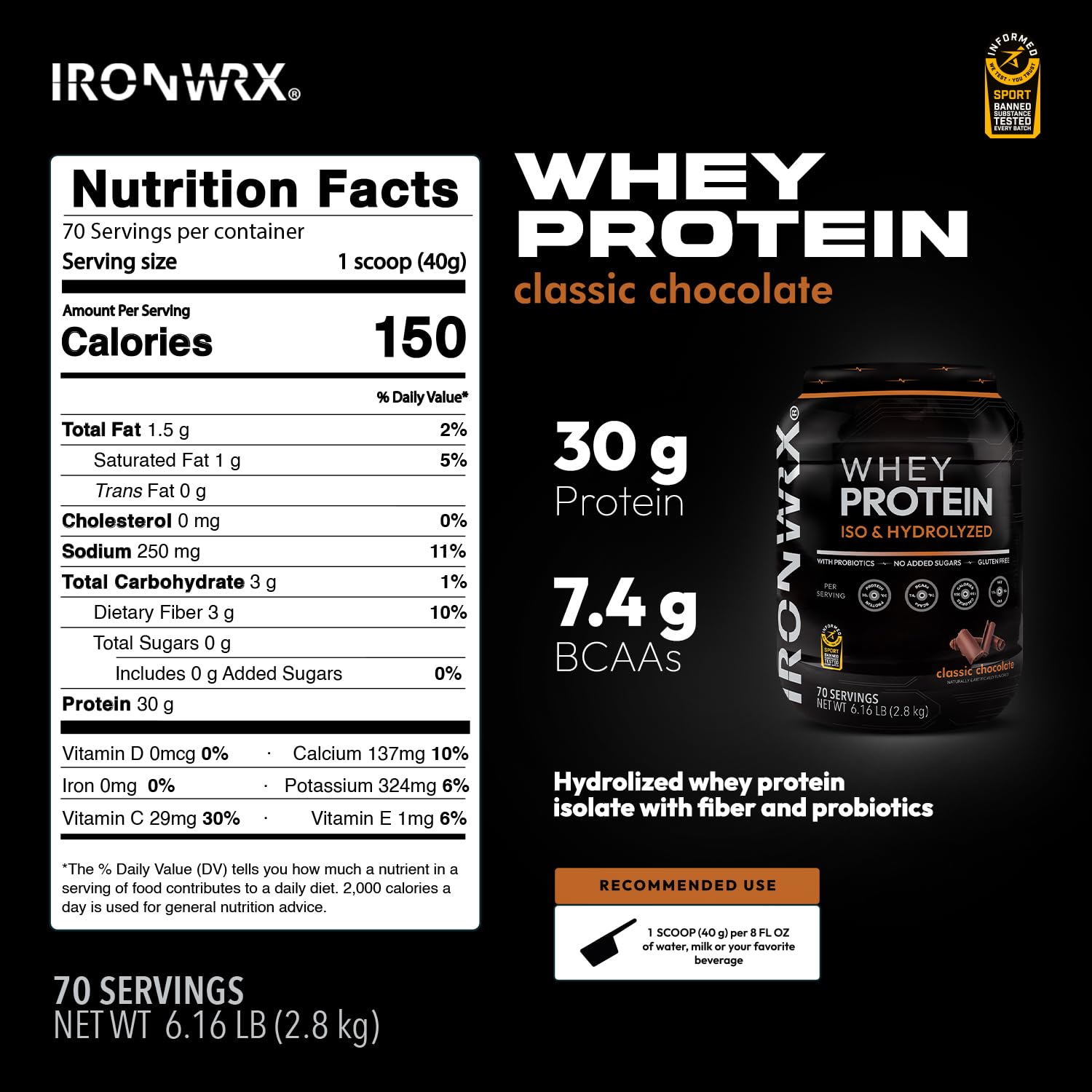 IRONWRX shaker bottle displaying smooth shake after mixing.