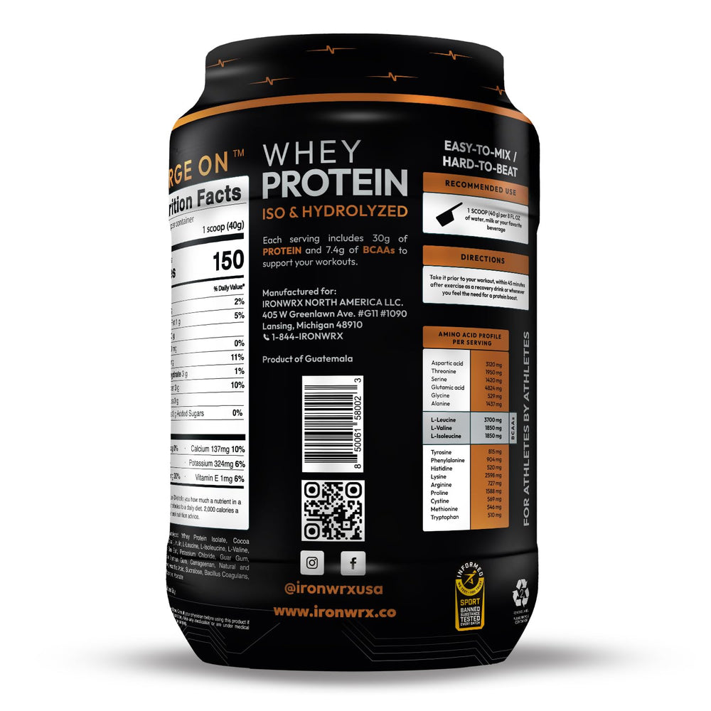 IRONWRX shaker bottle with whey demonstrates convenient post-workout nutrition.