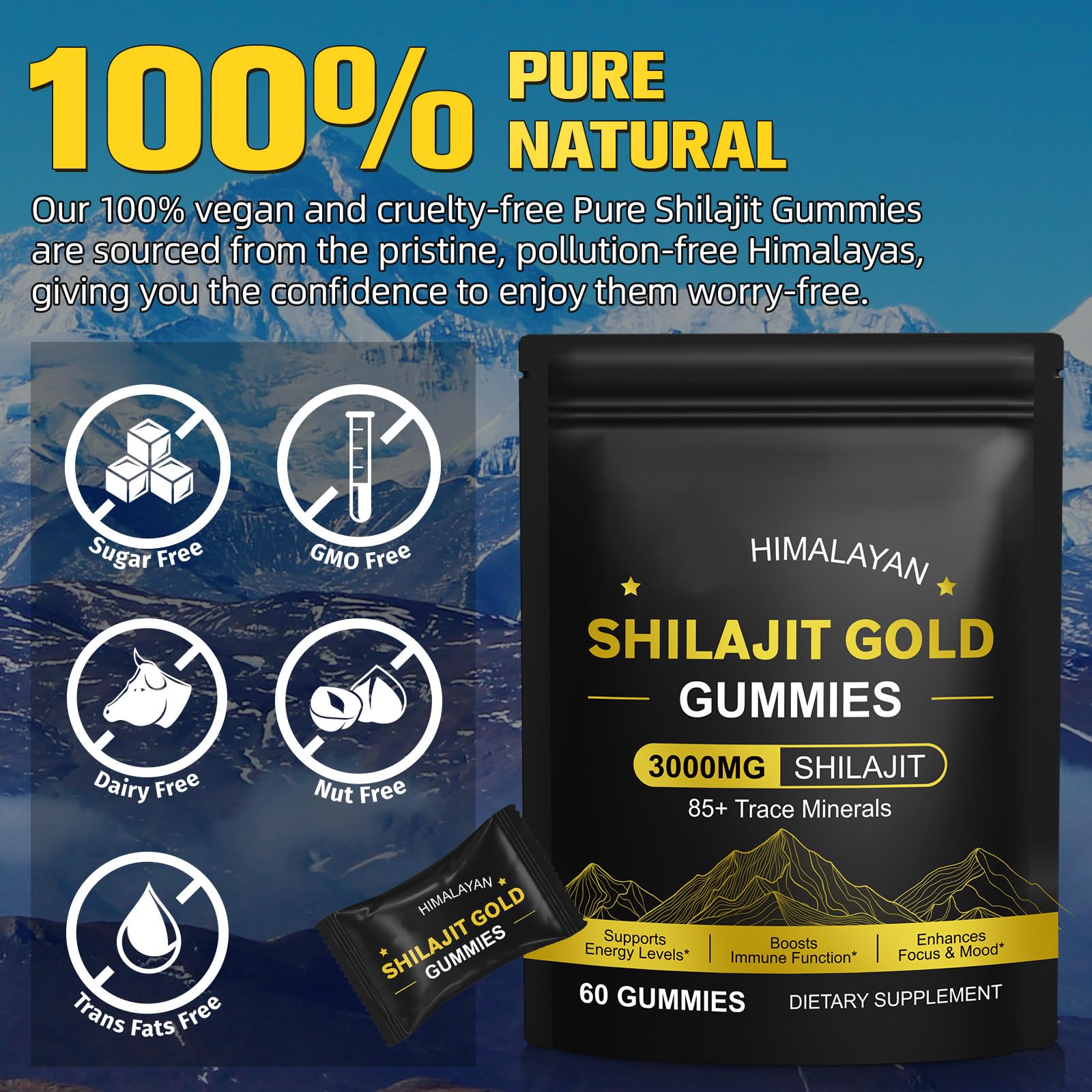 IRSRDOQU Shilajit Gummies energy-boost chewables in hand.