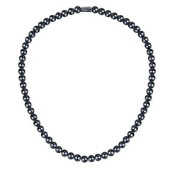 IRUMENG Hematite Necklace beads showcase natural stones for fatigue relief around the neck.