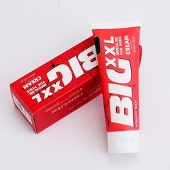 Irvy Big XXL Cream being applied to skin for targeted nourishment and care.