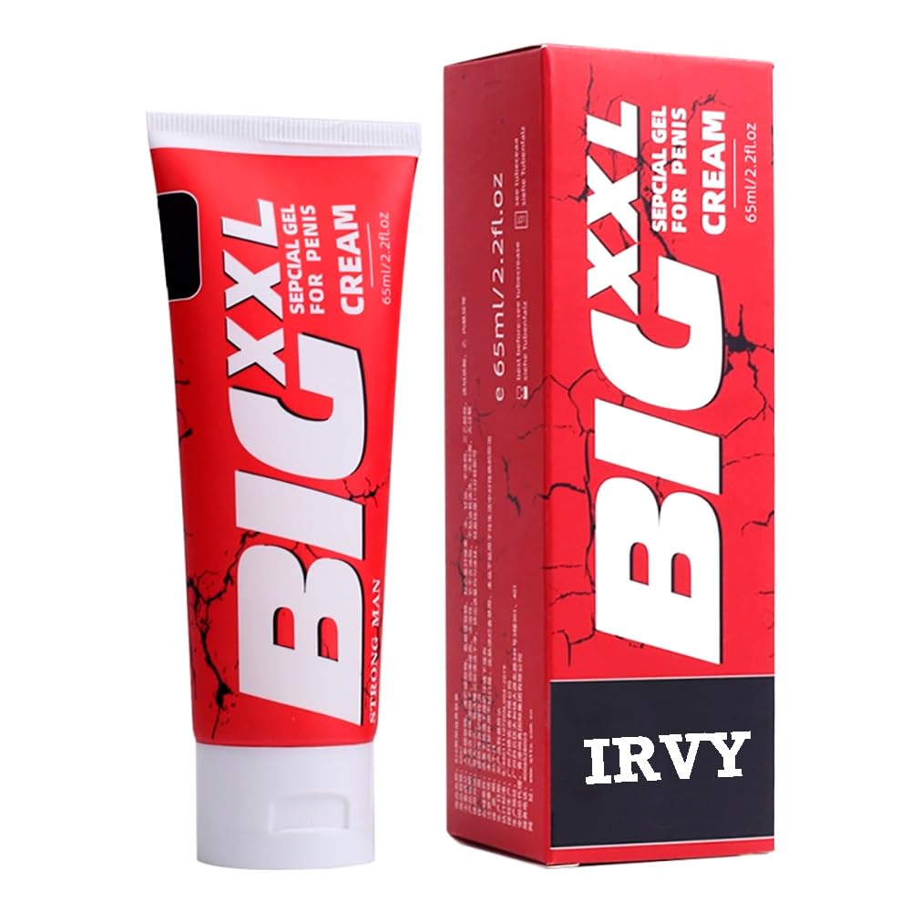 Irvy Big XXL Cream tube close-up highlighting easy-to-use packaging and design.