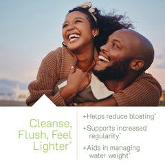 Irwin Naturals 2-in-1 Cleanse ingredients panel close-up highlights botanical blends.