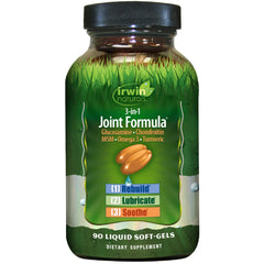 Irwin Naturals 3-in-1 Joint Formula bottle clearly labeled for easy shopping
