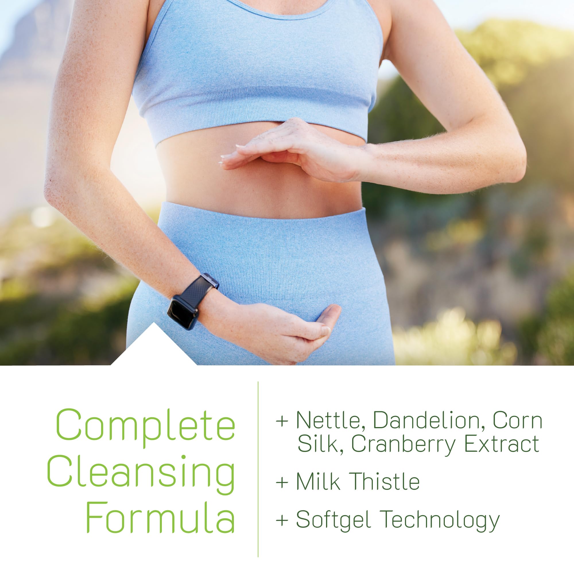 Irwin Naturals bottle pour demonstrates convenient dosing for a 10-day plan