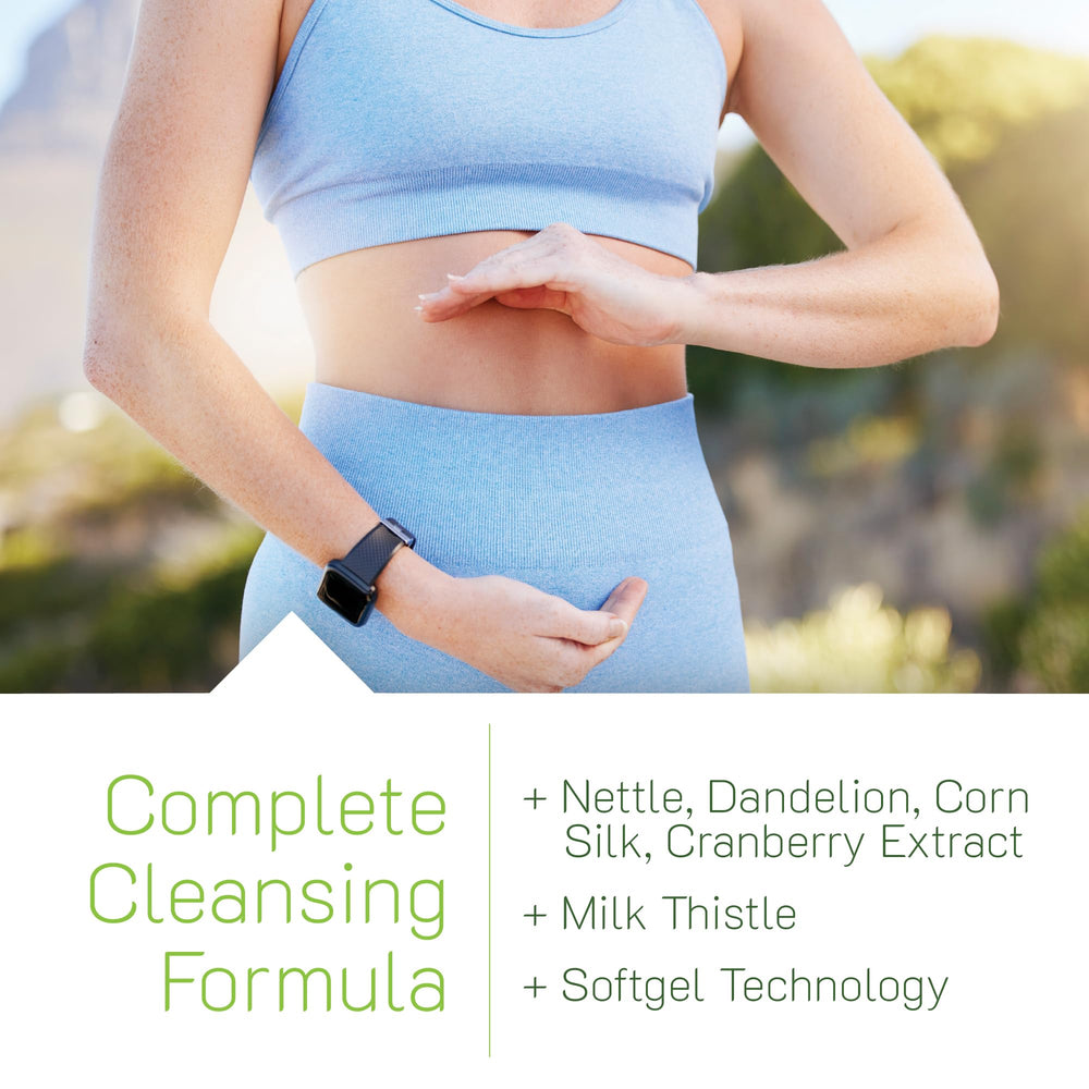 Irwin Naturals bottle pour demonstrates convenient dosing for a 10-day plan