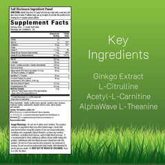 Irwin Naturals Brain Awake red softgels closeup, easy-to-swallow convenience.
