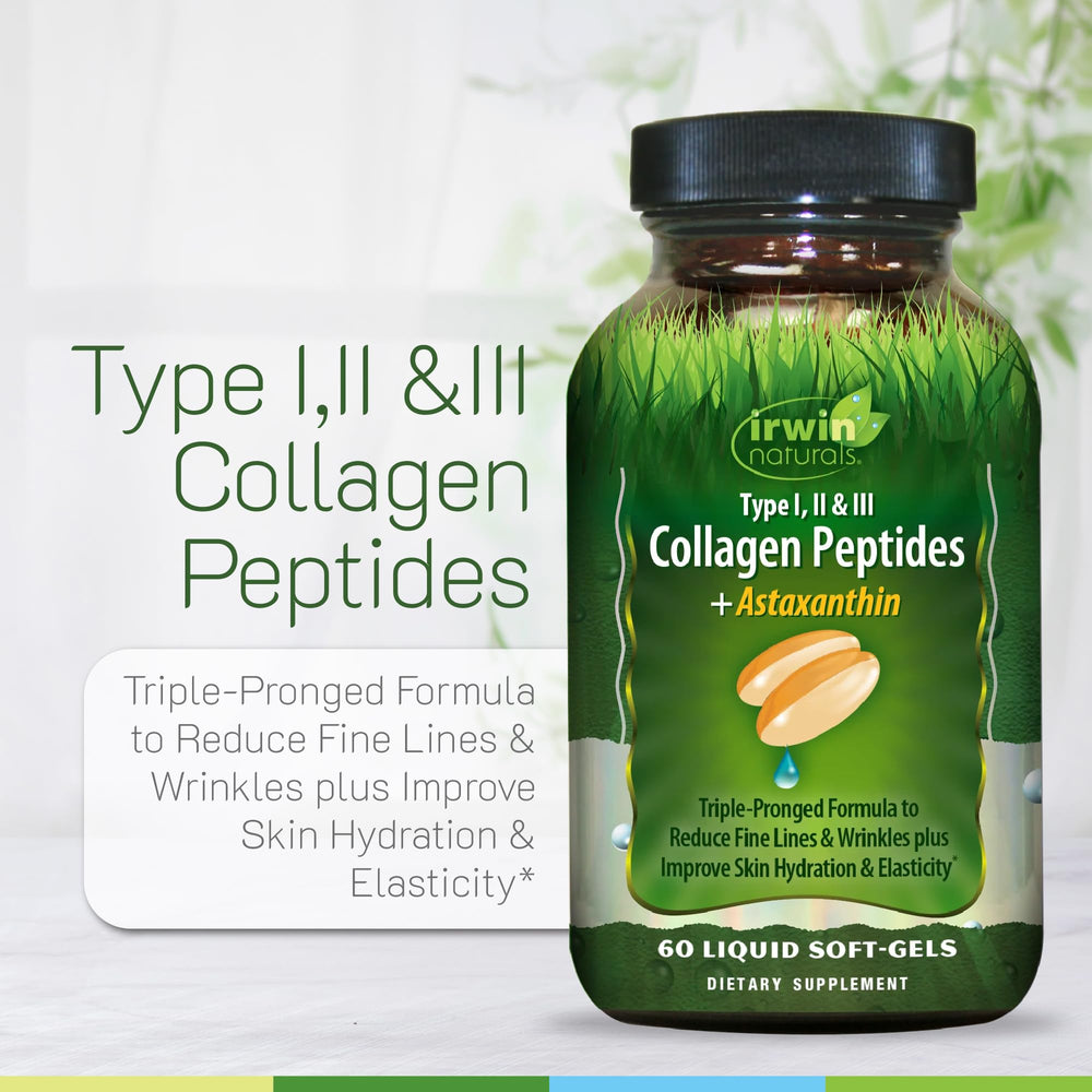 Irwin Naturals softgel in hand indicates easy-to-swallow daily dose.