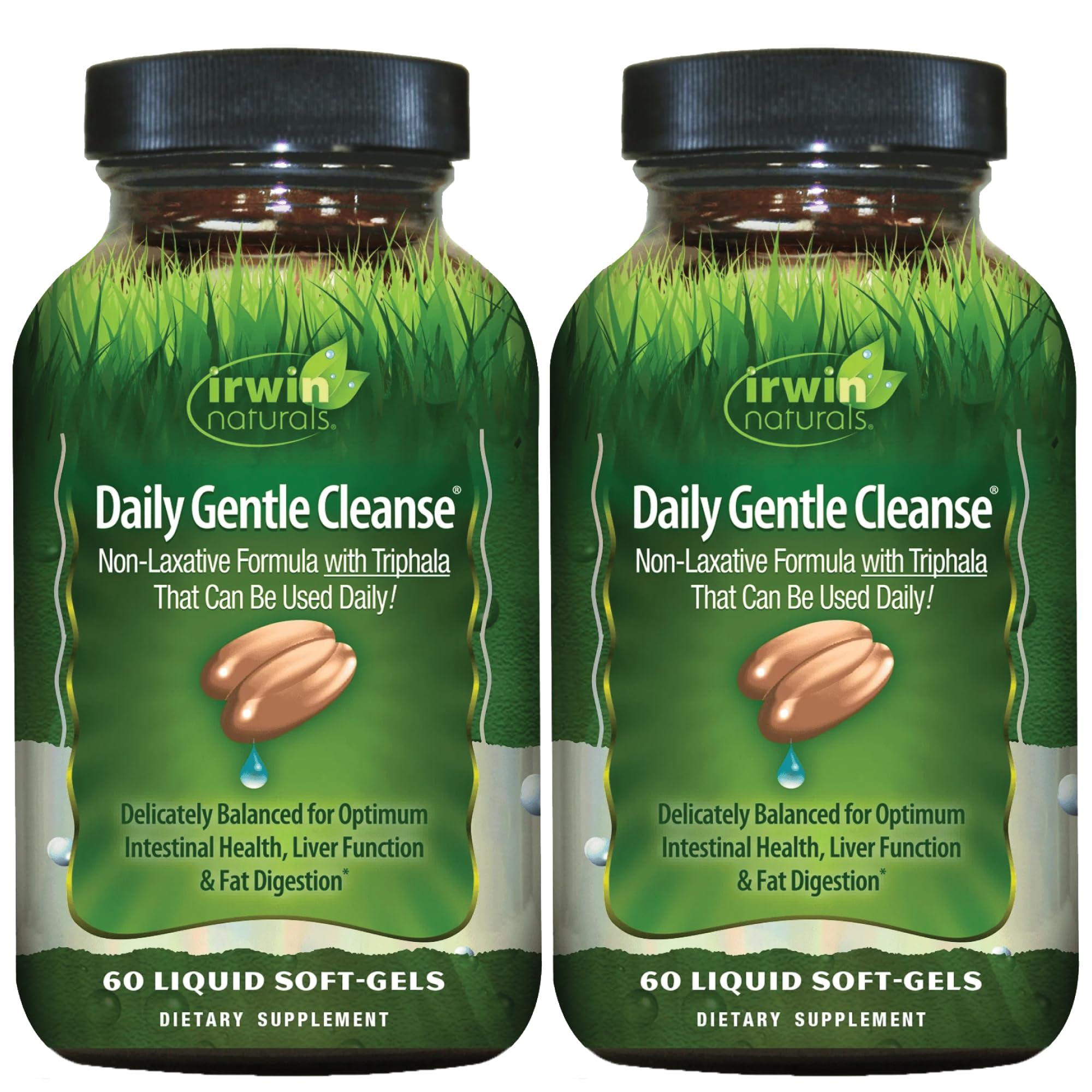 Irwin Naturals Daily Gentle Cleanse bottle front showing a trusted digestive support option