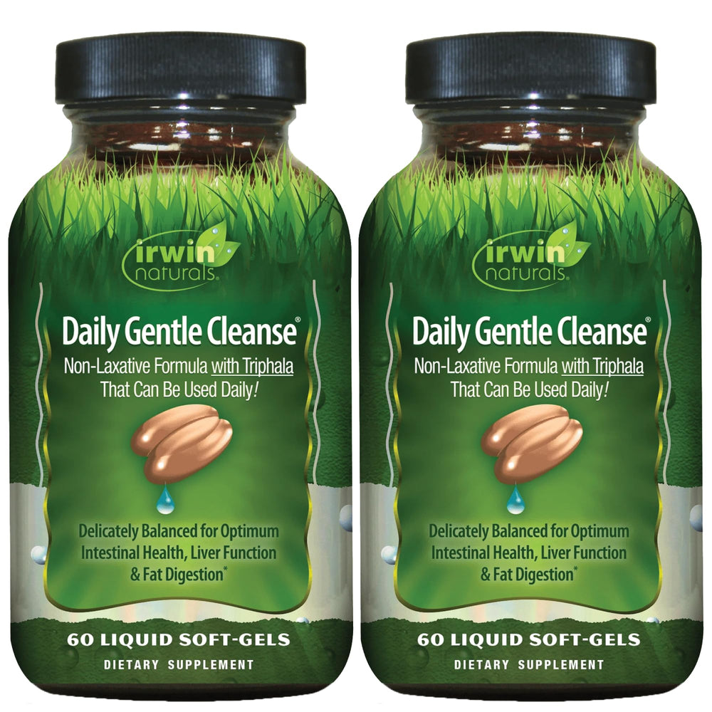 Irwin Naturals Daily Gentle Cleanse bottle front showing a trusted digestive support option