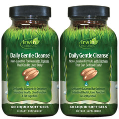 Irwin Naturals Daily Gentle Cleanse bottle front showing a trusted digestive support option