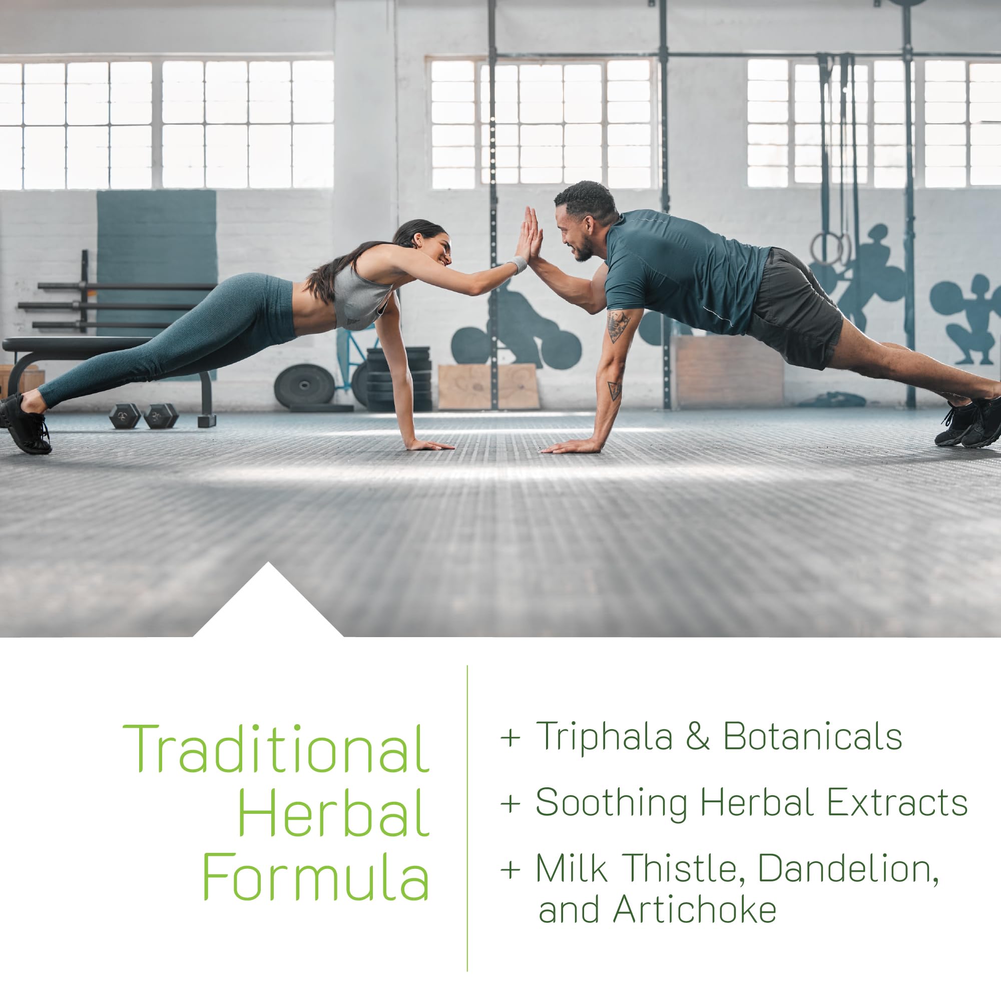 Ingredients Triphala blend and herbal support for balanced digestion