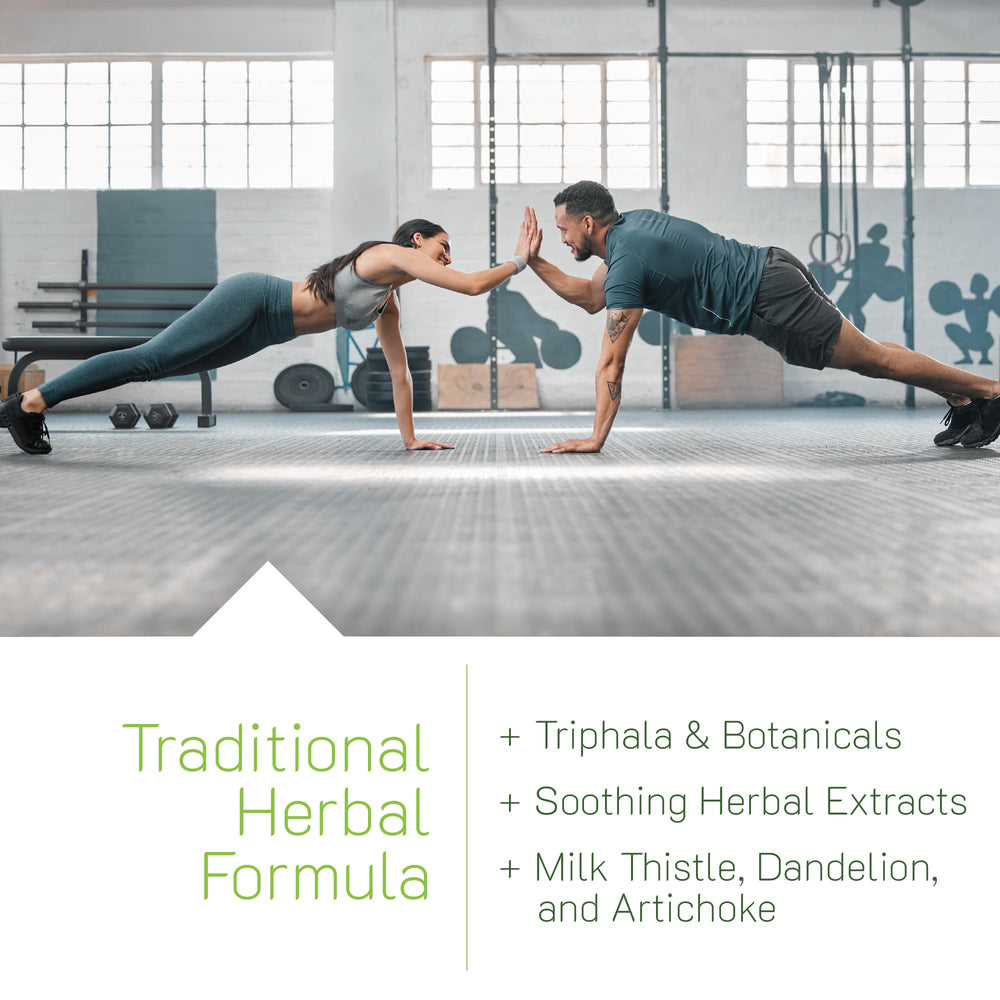 Ingredients Triphala blend and herbal support for balanced digestion