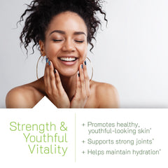 Closeup of Irwin Naturals Deep Tissue Collagen-Pure softgels for daily use.