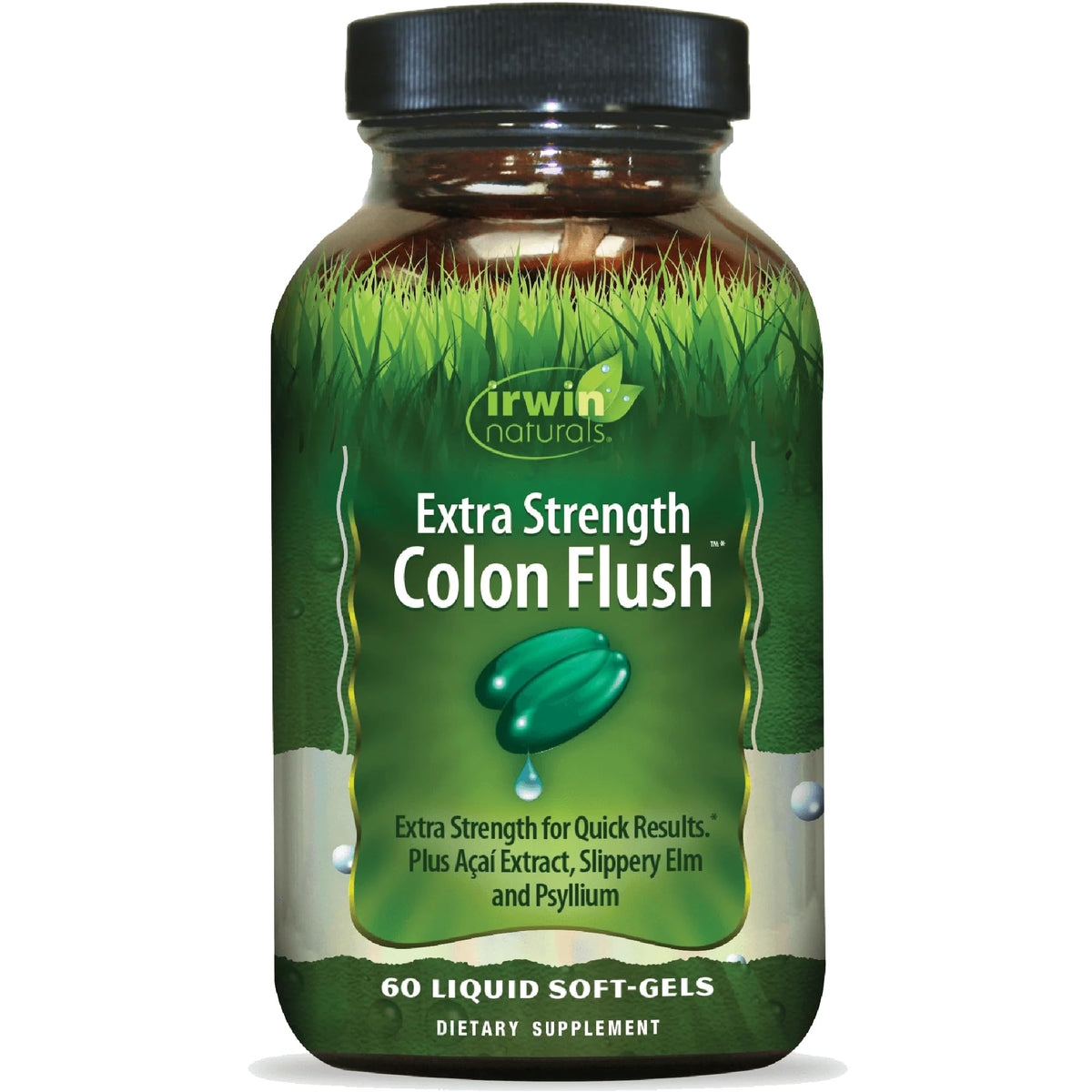 Irwin Naturals Extra Strength Colon Flush bottle front for reliable digestive support