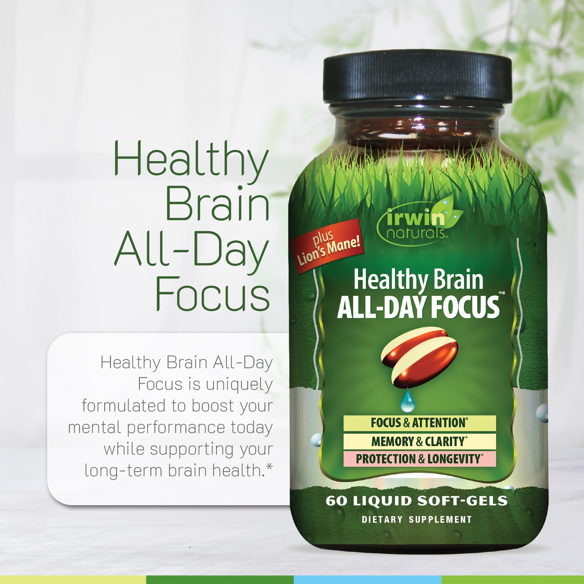 BacoMind, ginkgo biloba, and gotu kola in Irwin Naturals Healthy Brain formula