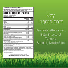 Irwin Naturals Healthy-Flow capsules close-up, emphasizing convenient daily wellness for prostate comfort.