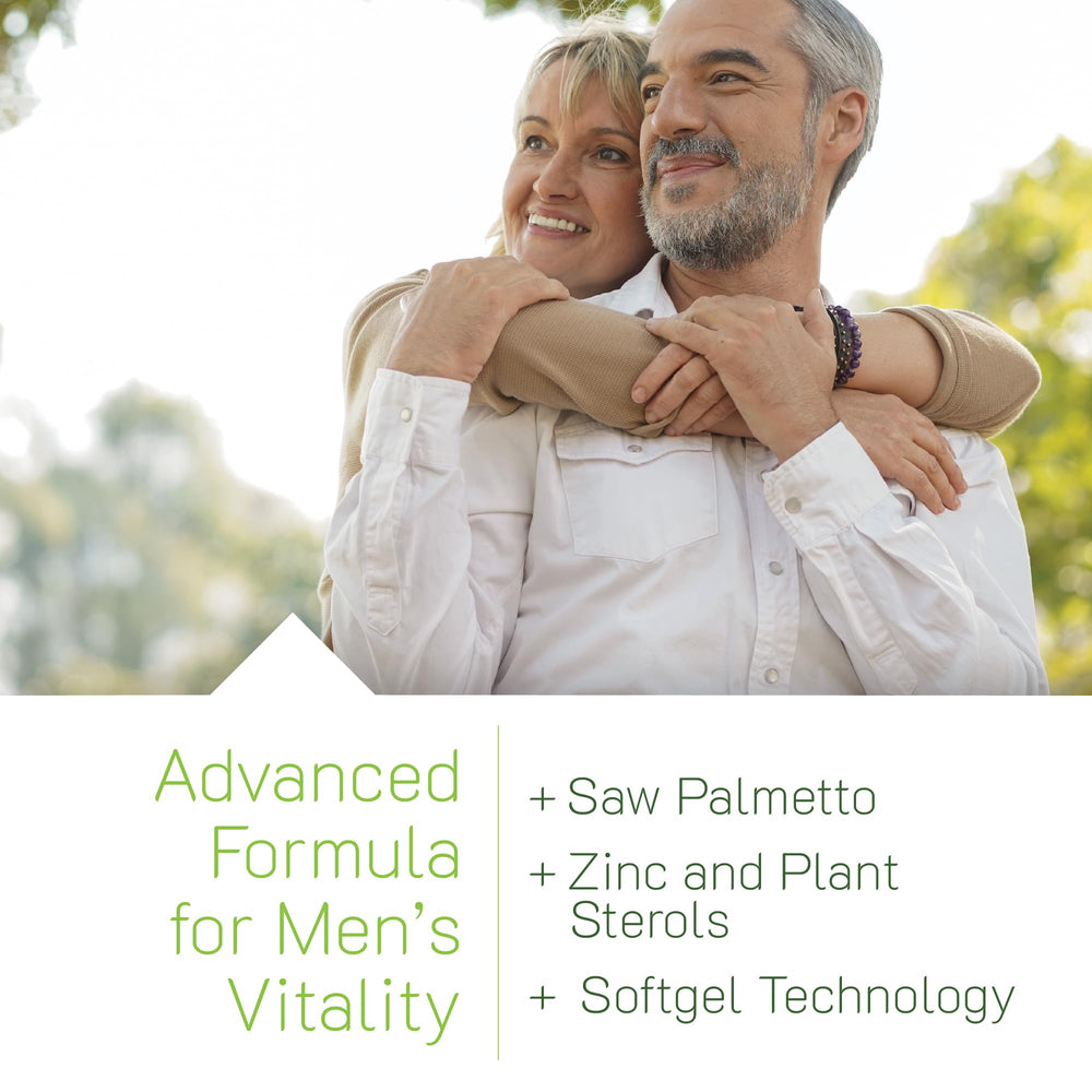Irwin Naturals Healthy-Flow label close-up highlighting saw palmetto and cranberry extract.