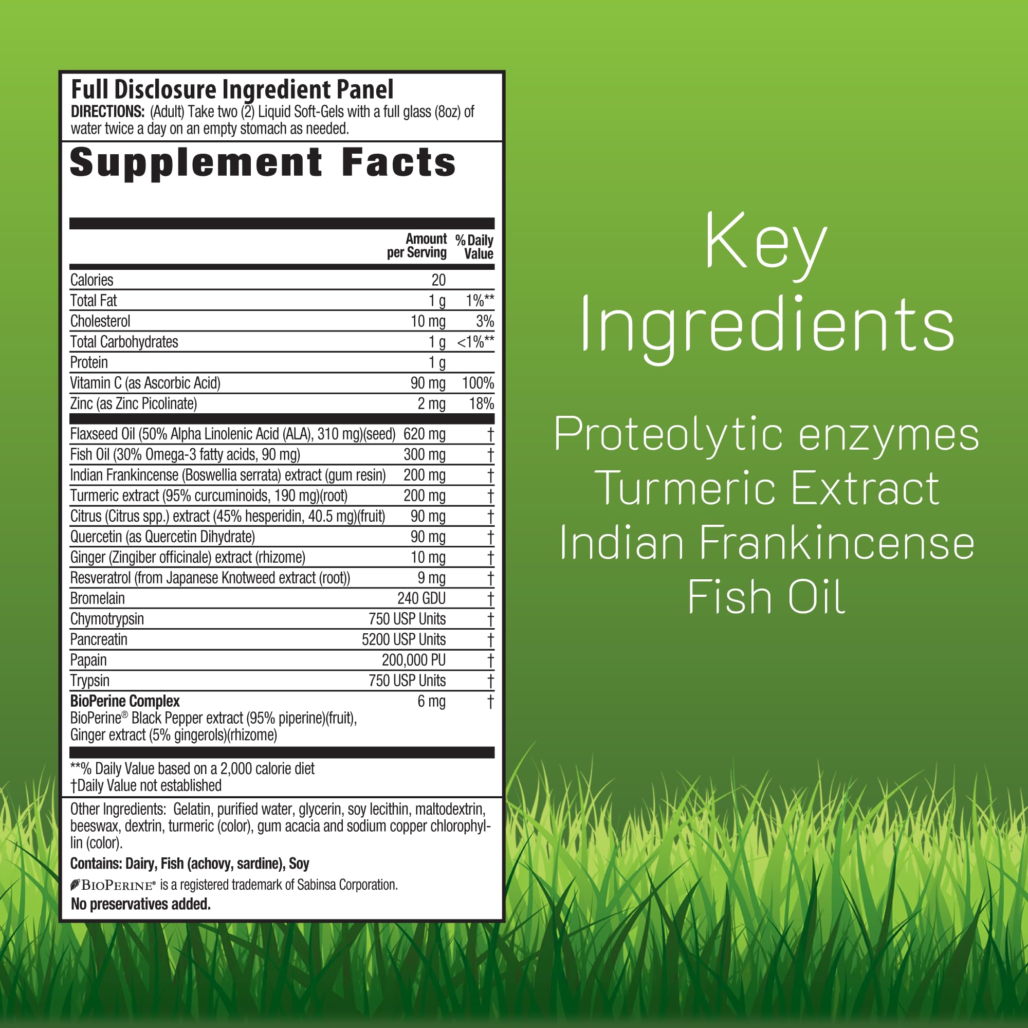 Irwin Naturals Inflamma-Less softgels ready to swallow for on-the-go support.