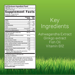 Irwin Naturals Mental Clarity with KSM-66 ashwagandha for memory.