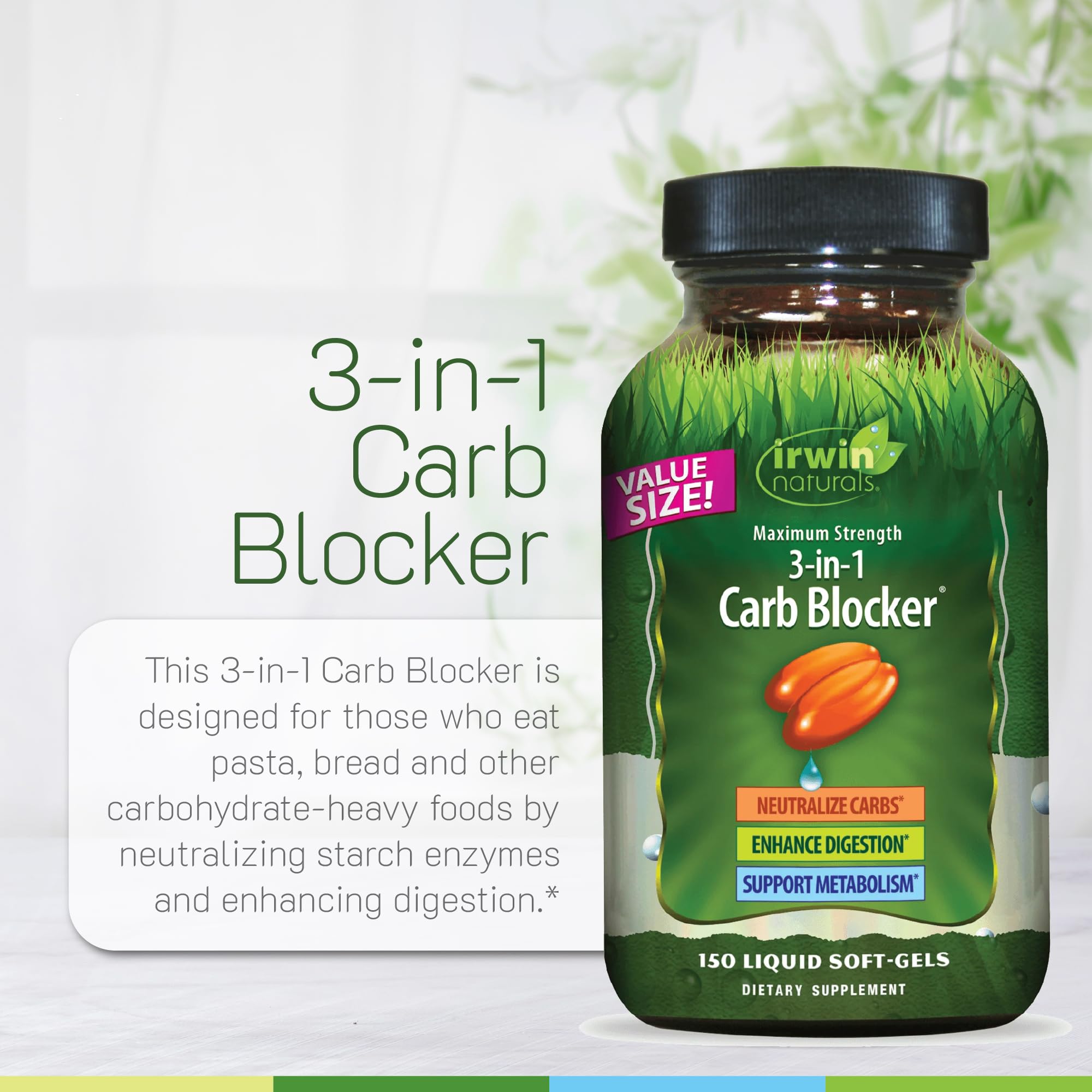 Irwin Naturals lipase and protease enzymes enhancing digestion in meals.