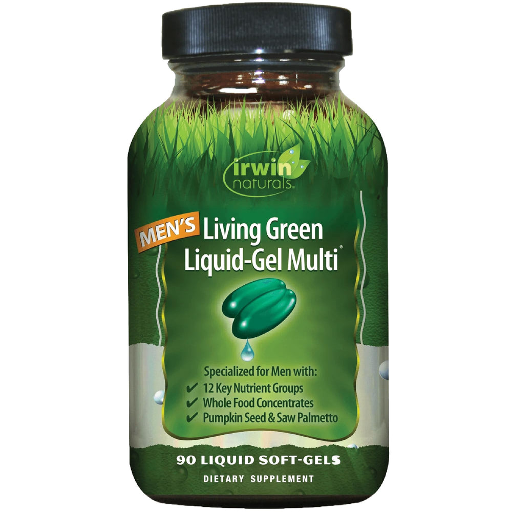 Irwin Naturals Living Green Multi bottle front view for daily energy support.