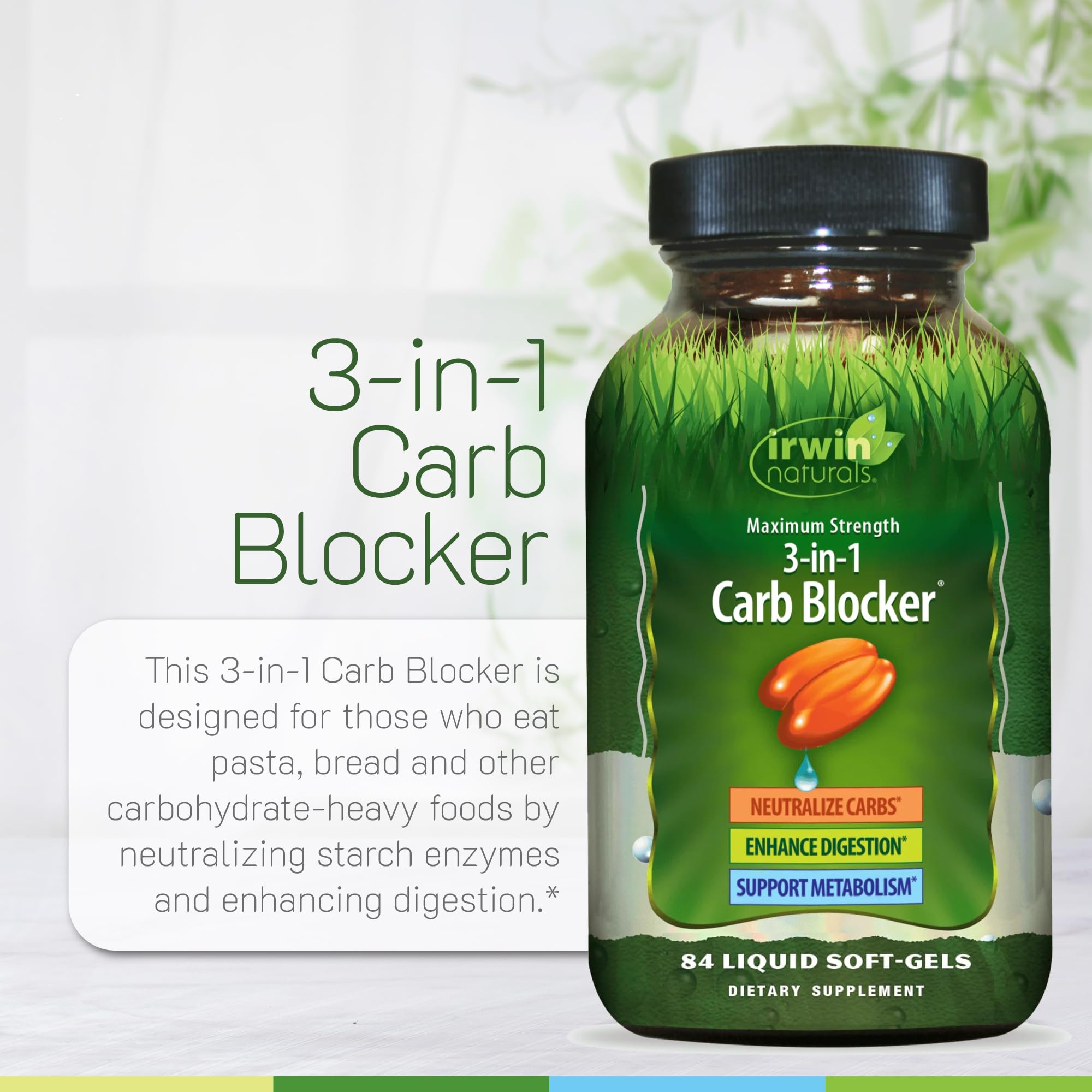 Irwin Naturals nutrition facts panel to compare supplement options.