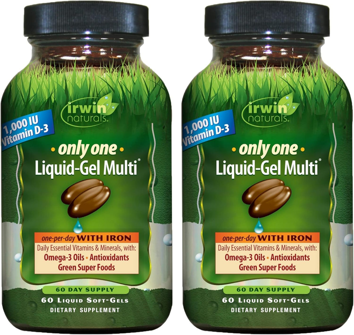 Irwin Naturals Only One bottle with iron for daily nutrition.