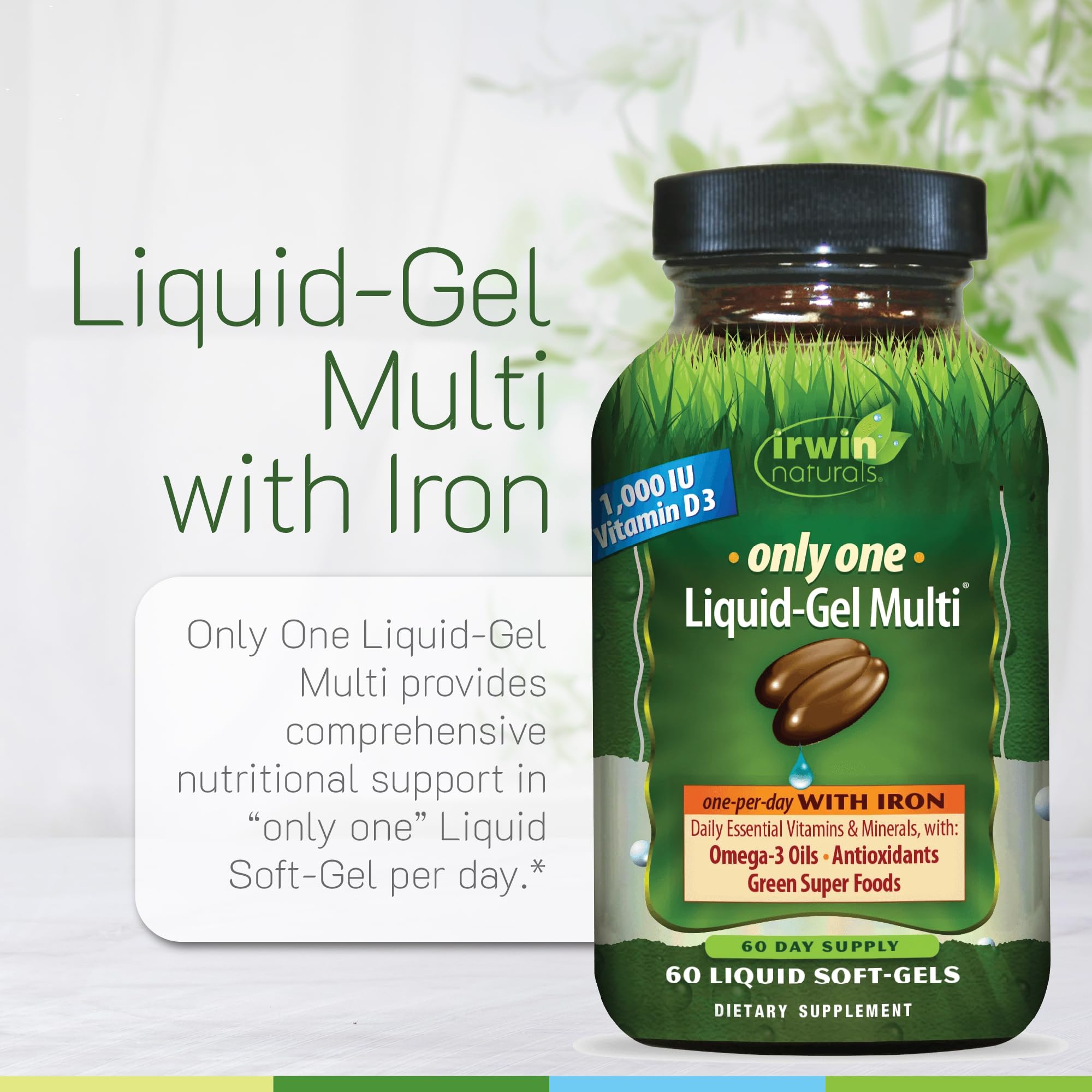 Irwin Naturals Only One iron and vitamin C emphasis for absorption