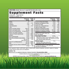 Irwin Naturals Only One label close-up showing Vitamin D3 and iron content