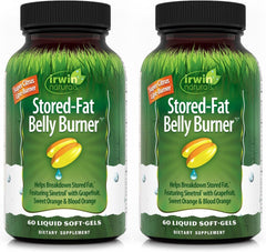Irwin Naturals Stored-Fat Belly Burner bottle front label showing Sinetrol benefit.