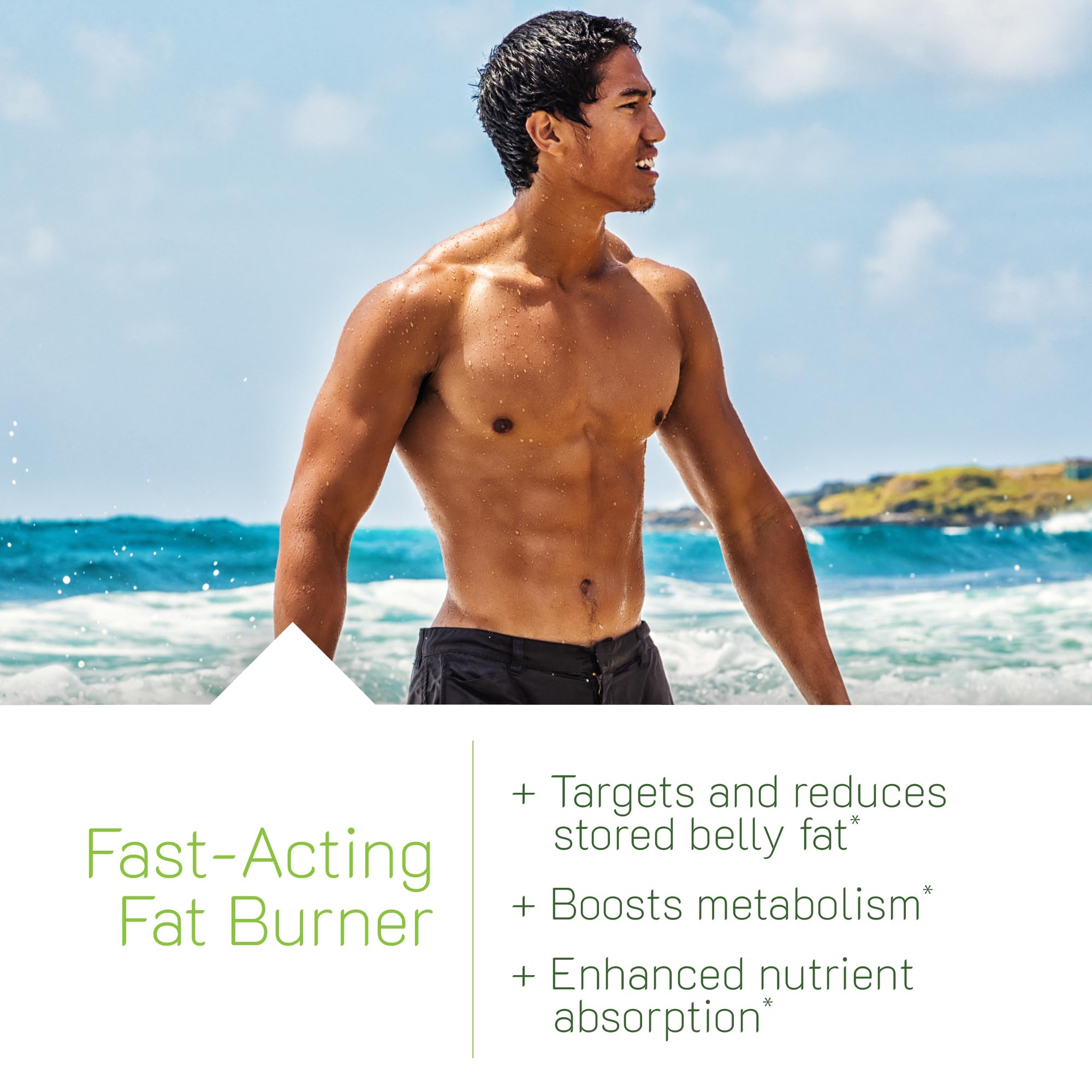 Close-up of Irwin Naturals Stored-Fat Belly Burner capsules showing soft-gel texture.