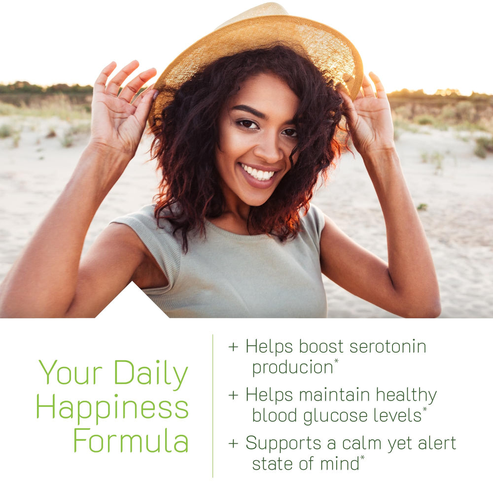 Irwin Naturals Sunny Mood bottle pour shows convenient daily use