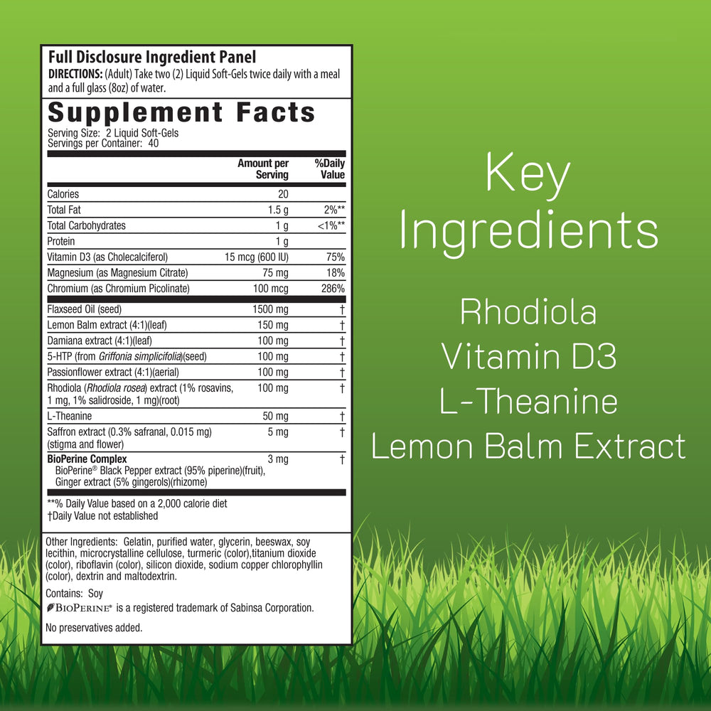 Irwin Naturals Sunny Mood label detail highlights 5-HTP and B vitamins
